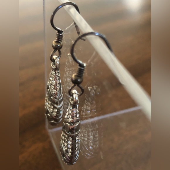 Brighton pave Swarovski crystal teardrop dangle earrings - Picture 5 of 11